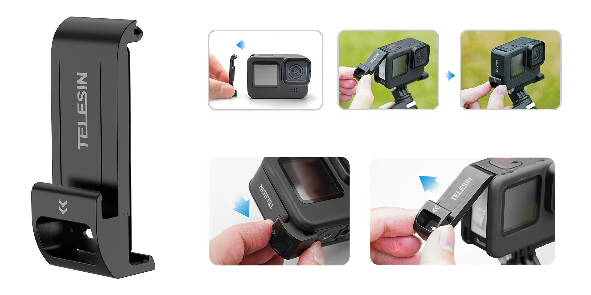 Pokrywa akumulatora Telesin GP-CLC-G11 do kamer GoPro Hero 9 / 10 / 11 / 12 / 13